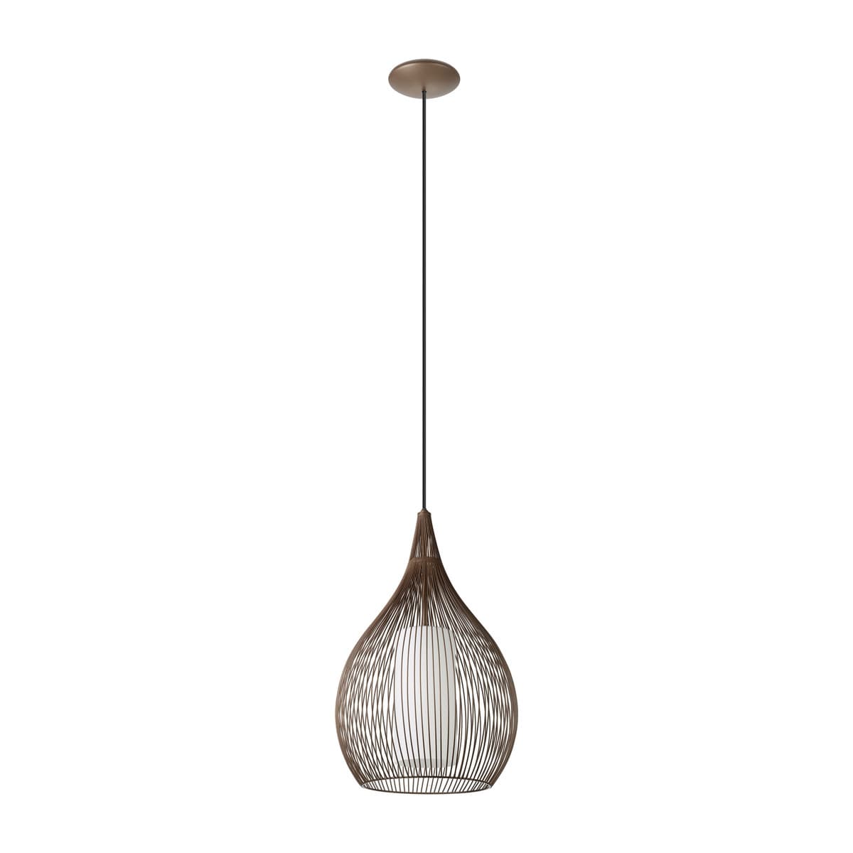Solis Large Pendant in Bronze with Frosted Opal Glass-img-1