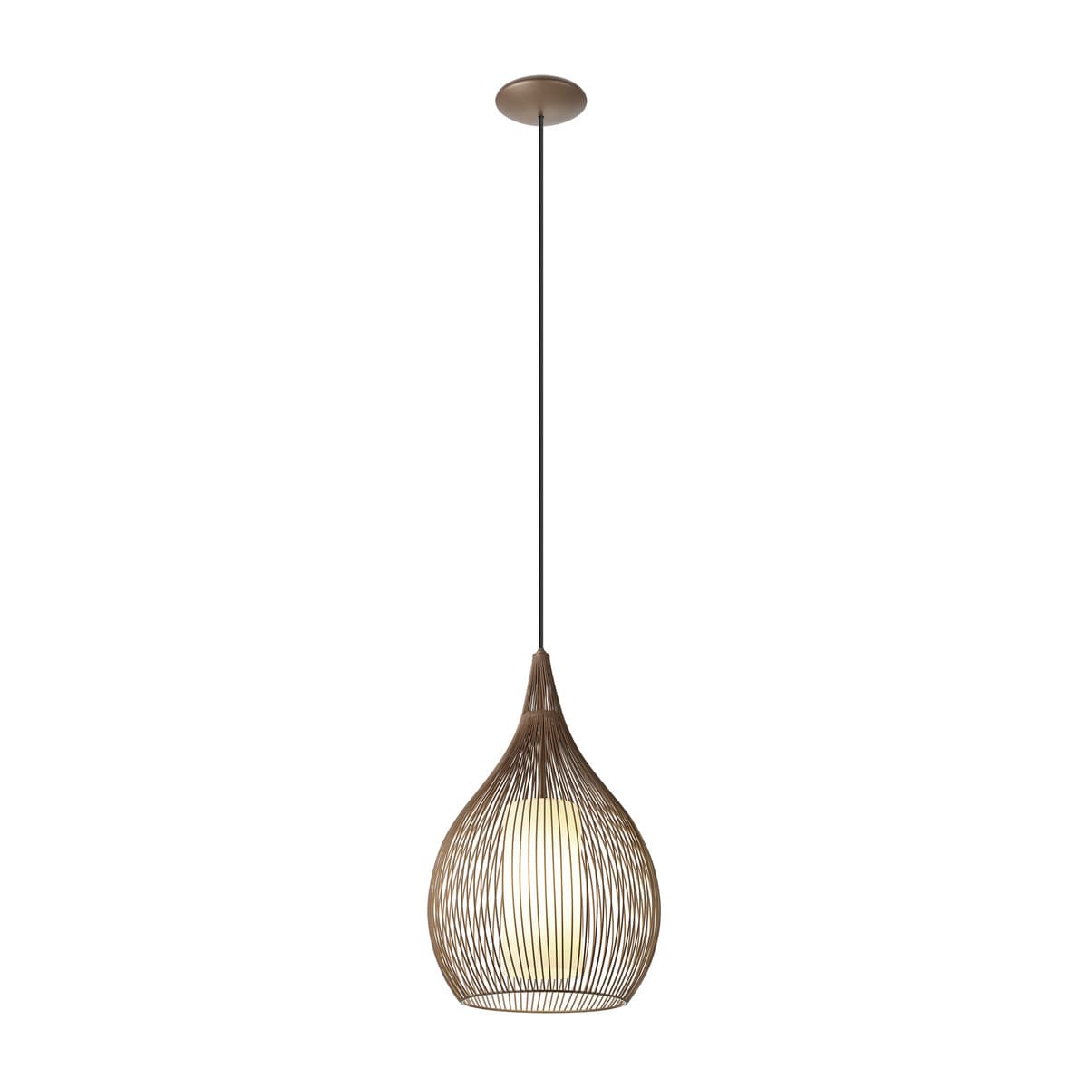 Solis Large Pendant in Bronze with Frosted Opal Glass-img-2