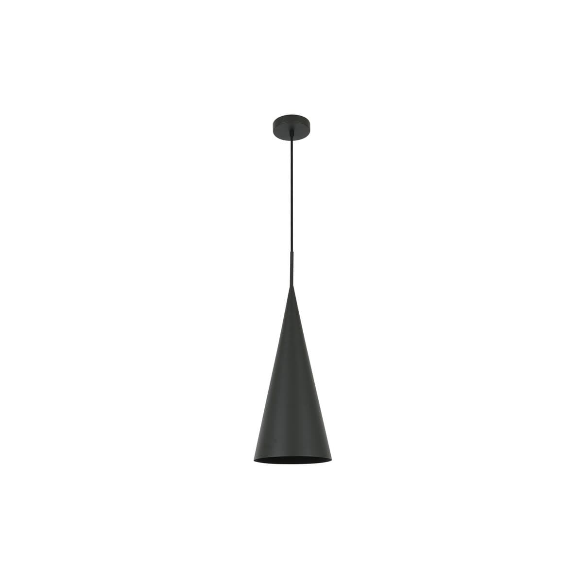 Everest 1 Light Tall Pendant in Textured Black-img-1