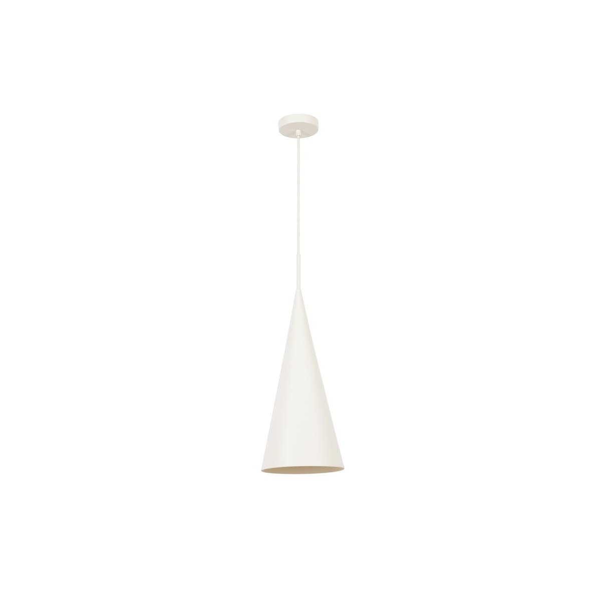 Everest 1 Light Tall Pendant in Textured Chalk