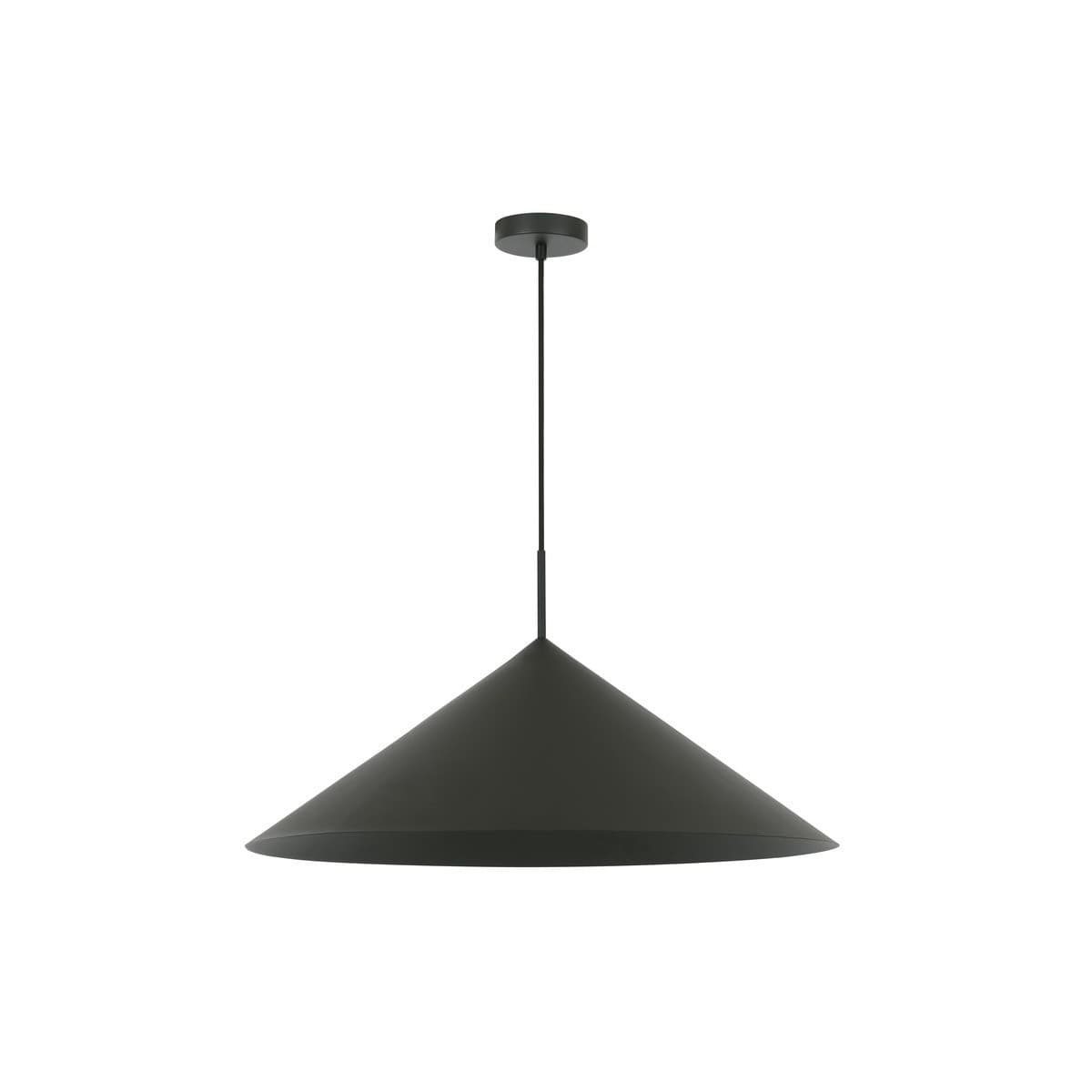 Everest 1 Light Large Pendant in Textured Black-img-1