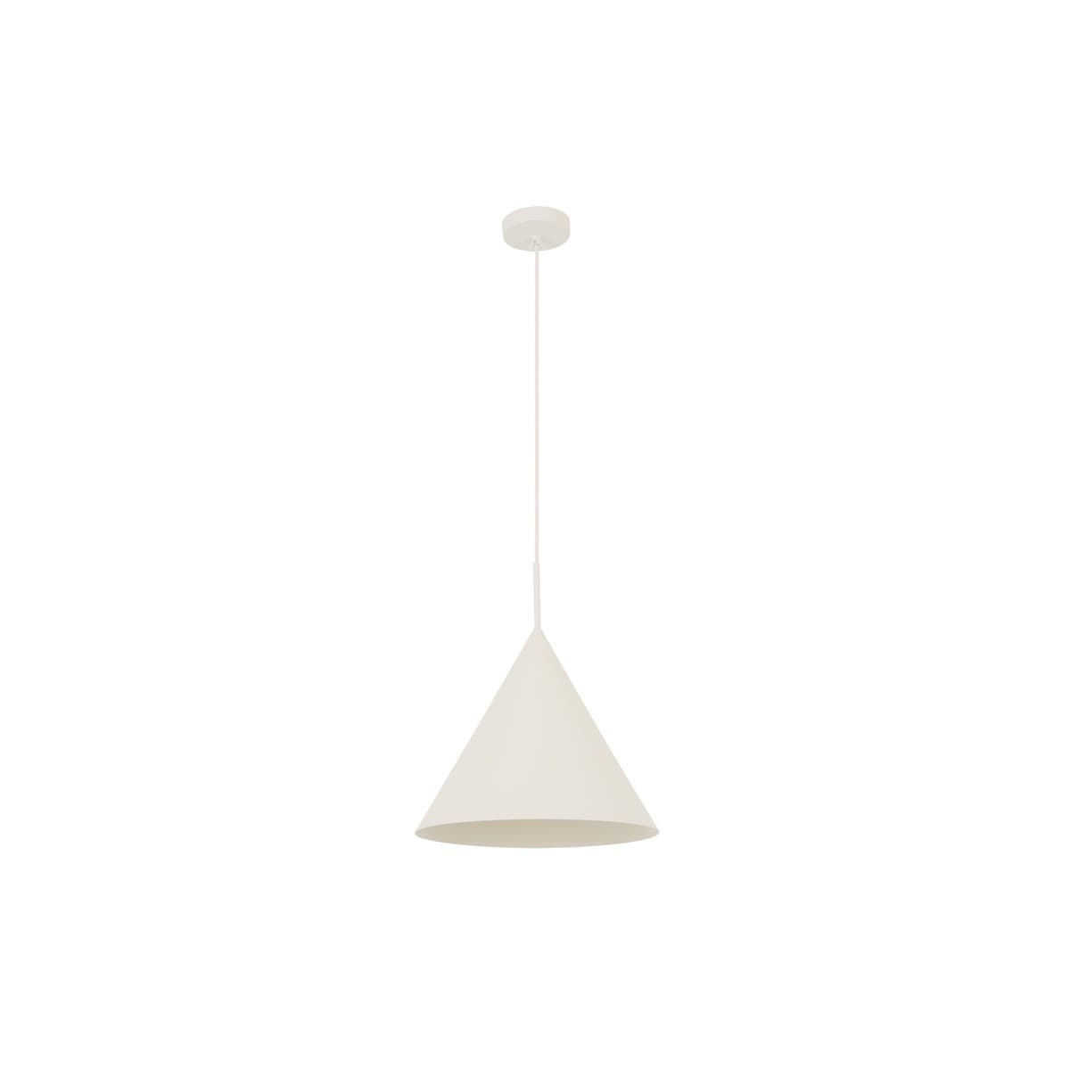 Everest 1 Light Cone Pendant in Textured Chalk-img-1