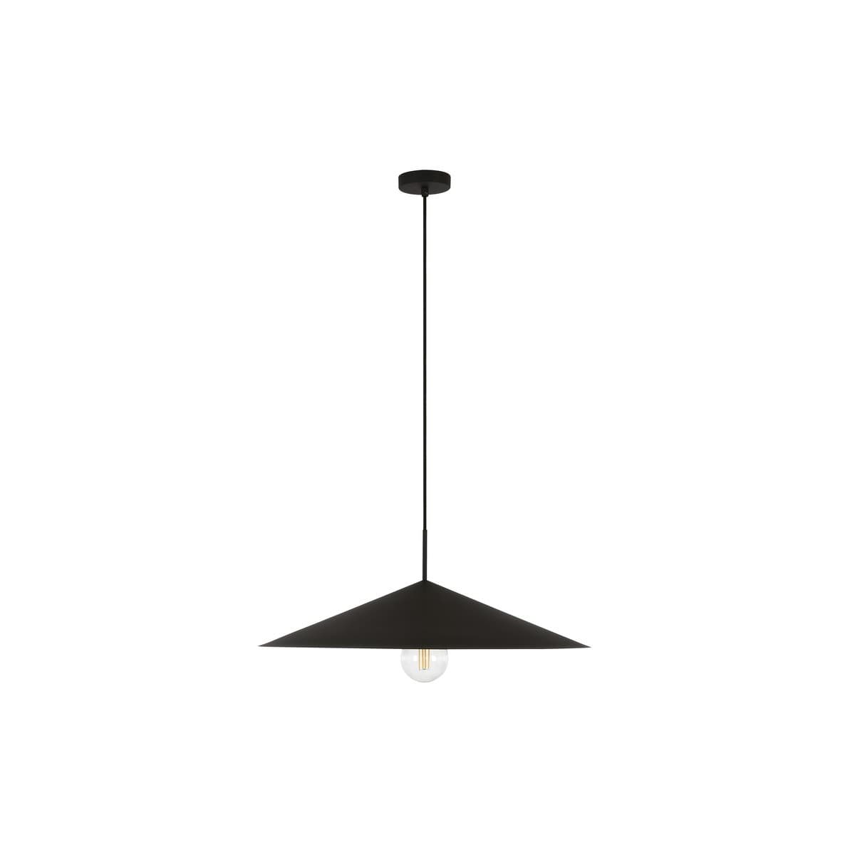 Everest 1 Light Conical Pendant in Textured Black-img-1