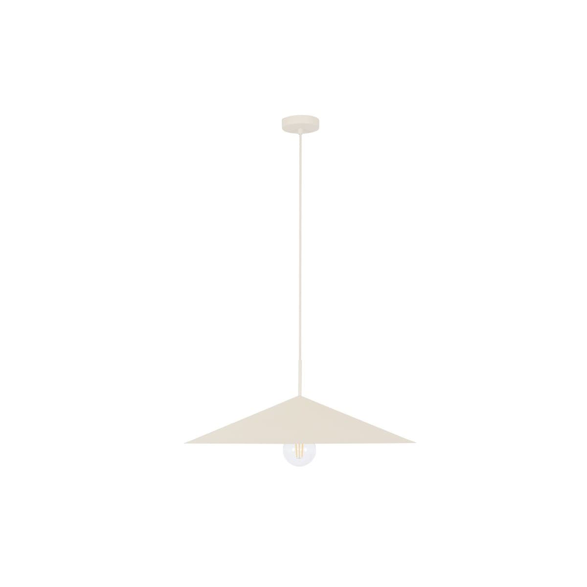 Everest 1 Light Conical Pendant in Textured Chalk-img-1