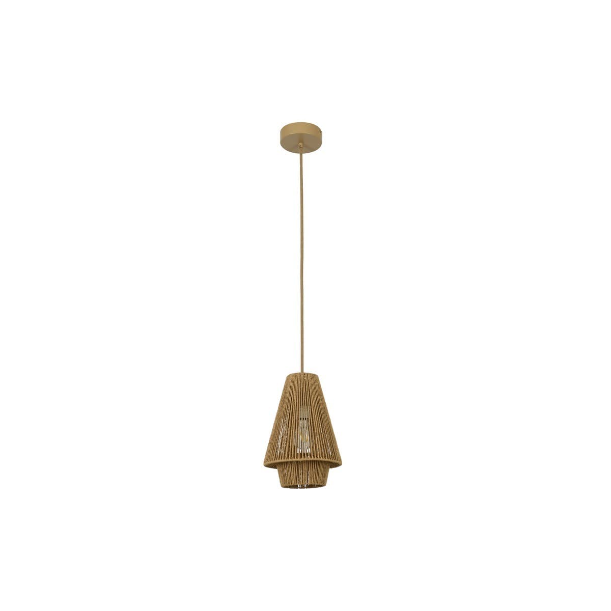 Inka 1 Light Small Pendant in Natural Weave