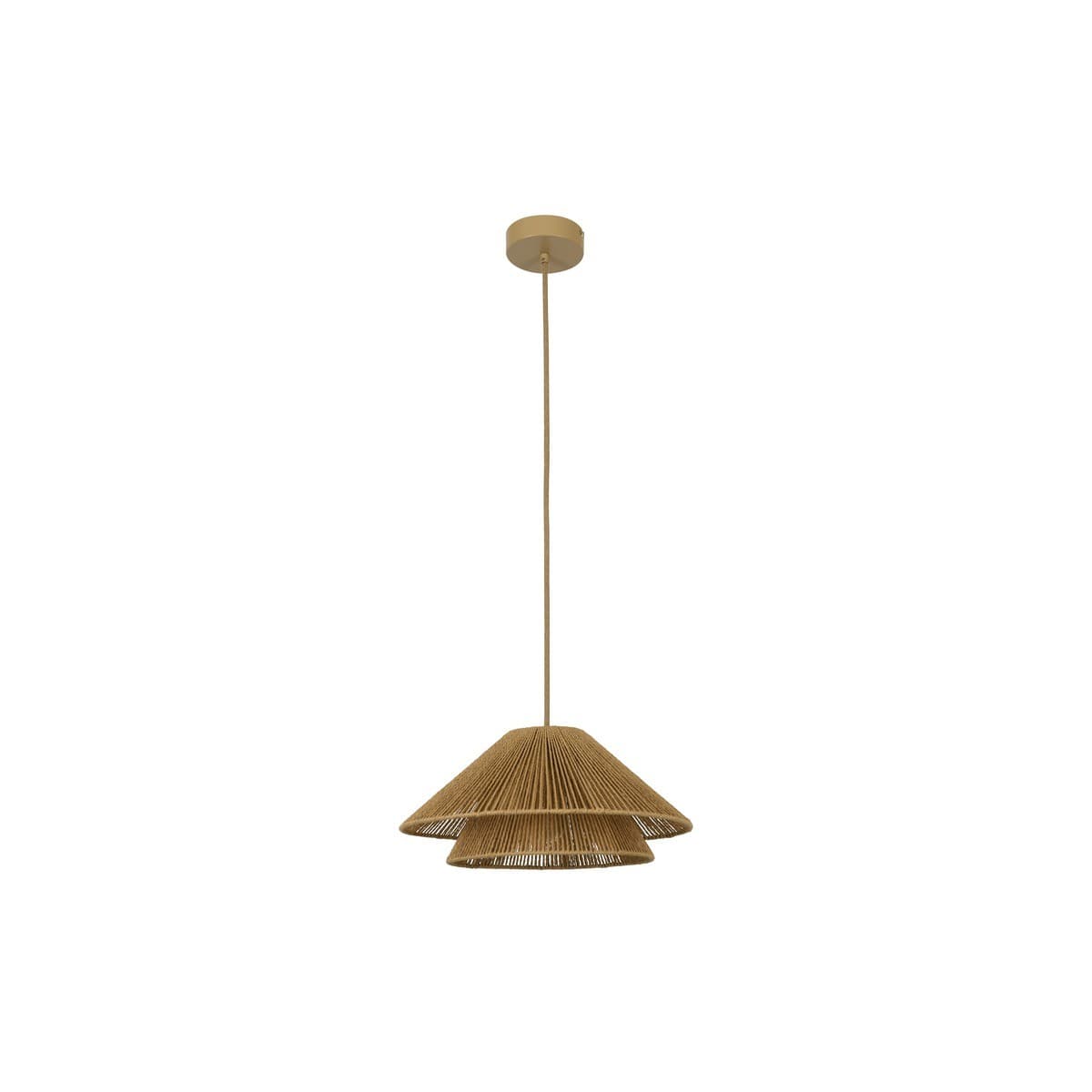 Inka 1 Light Conical Pendants in Natural Weave