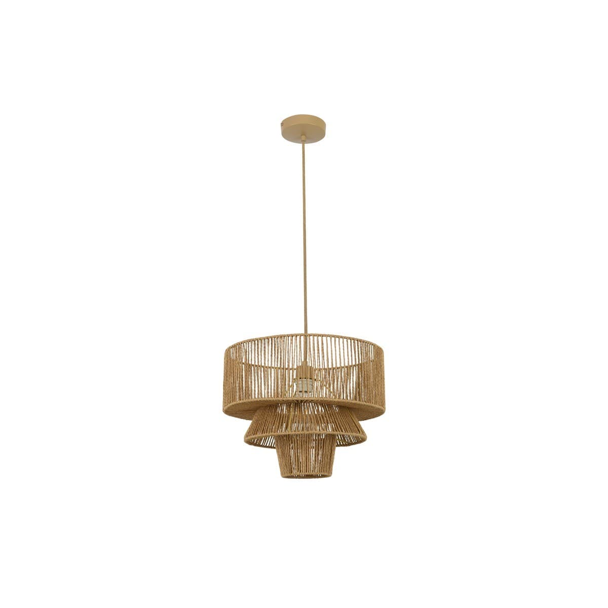 Inka 1 Light Tier Pendant in Natural Weave-img-1