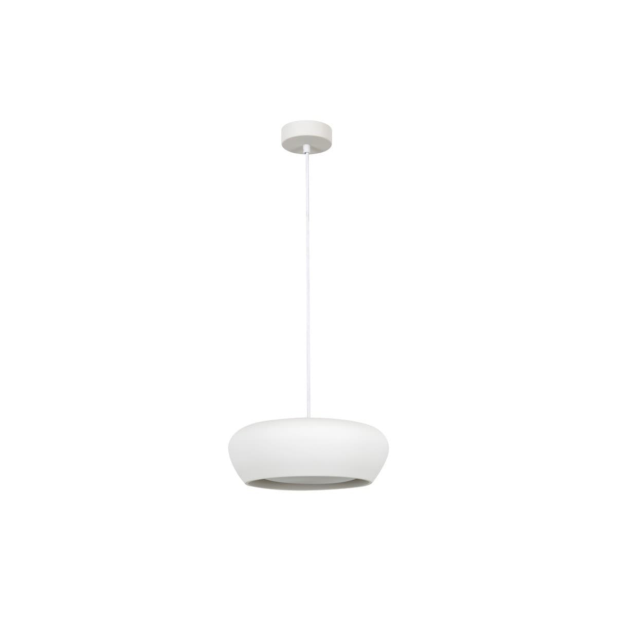 Fjord 1 Light Squat Pendant in White Gypsum-img-1