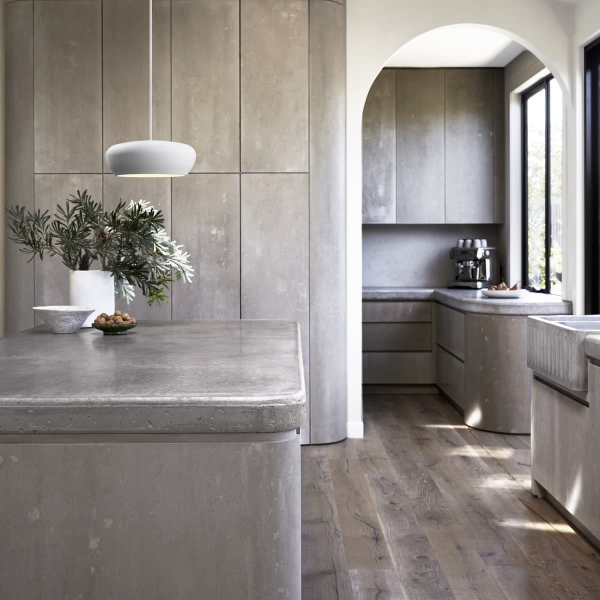 Fjord 1 Light Squat Pendant in White Gypsum-img-4