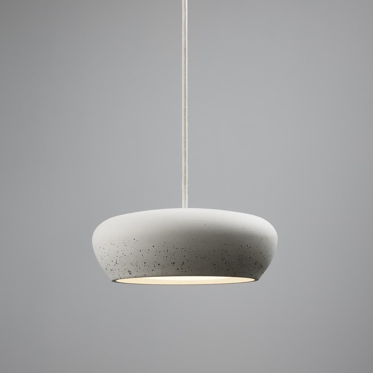 Fjord 1 Light Squat Pendant in Stone Concrete-img-3