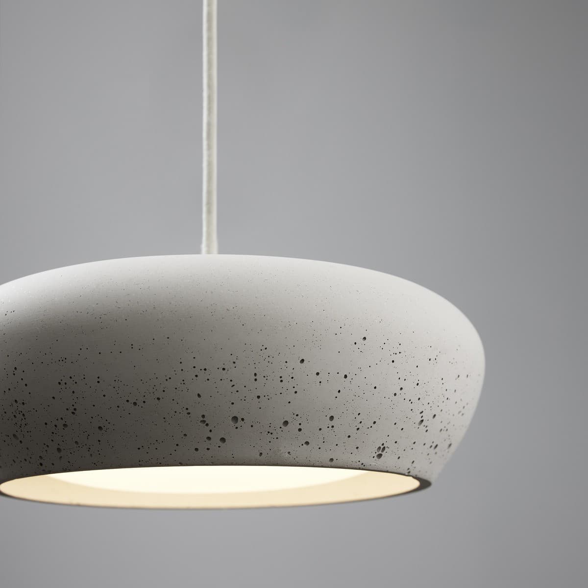 Fjord 1 Light Squat Pendant in Stone Concrete-img-4
