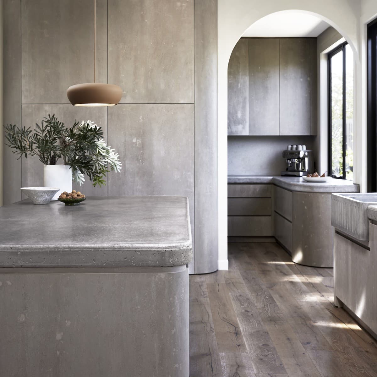 Fjord 1 Light Squat Pendant in Clay Gypsum-img-2