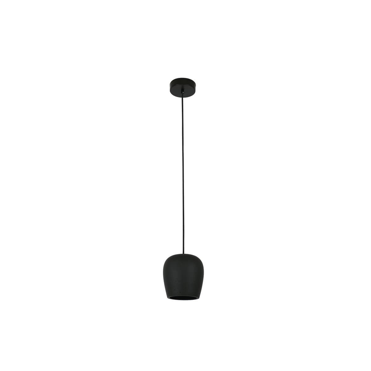 Fjord 1 Light Small Drop Pendant in Black Concrete-img-1