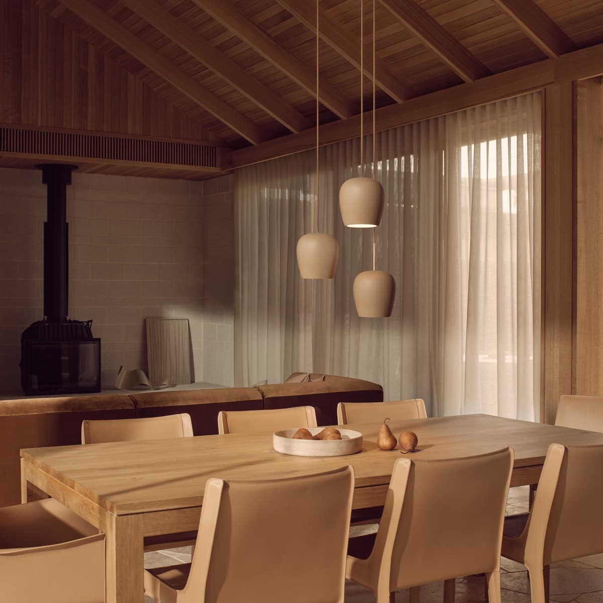 Fjord 1 Light Small Drop Pendant in Clay Gypsum-img-2