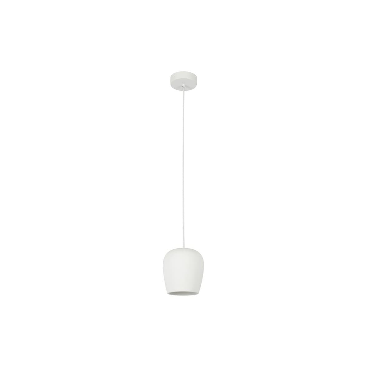 Fjord 1 Light Small Drop Pendant in White Gypsum-img-1