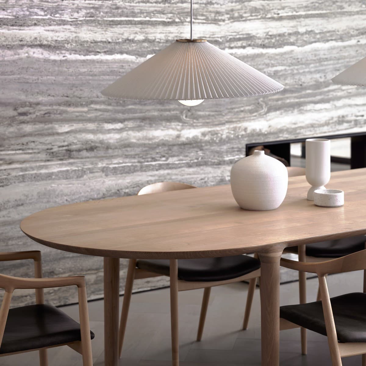 Amore 1 Light Large Pendant in Brass with Pleated White Linen-img-2