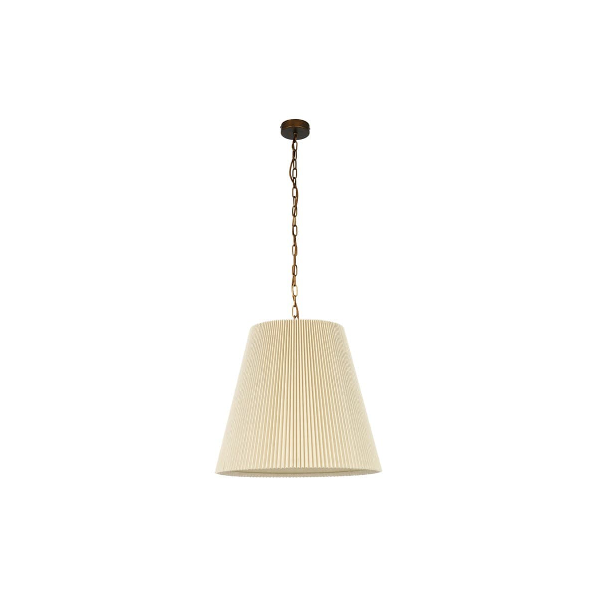 Amici 3 Light Pendant in Bronze with Pleated Natural Linen-img-1