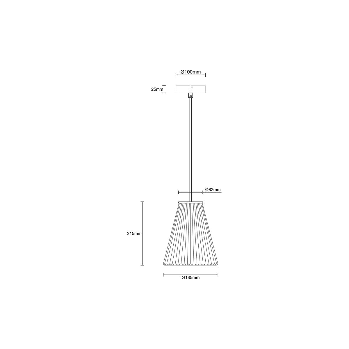 Amore 1 Light Small Pendant in Bronze with Pleated Natural Linen Shade-img-2