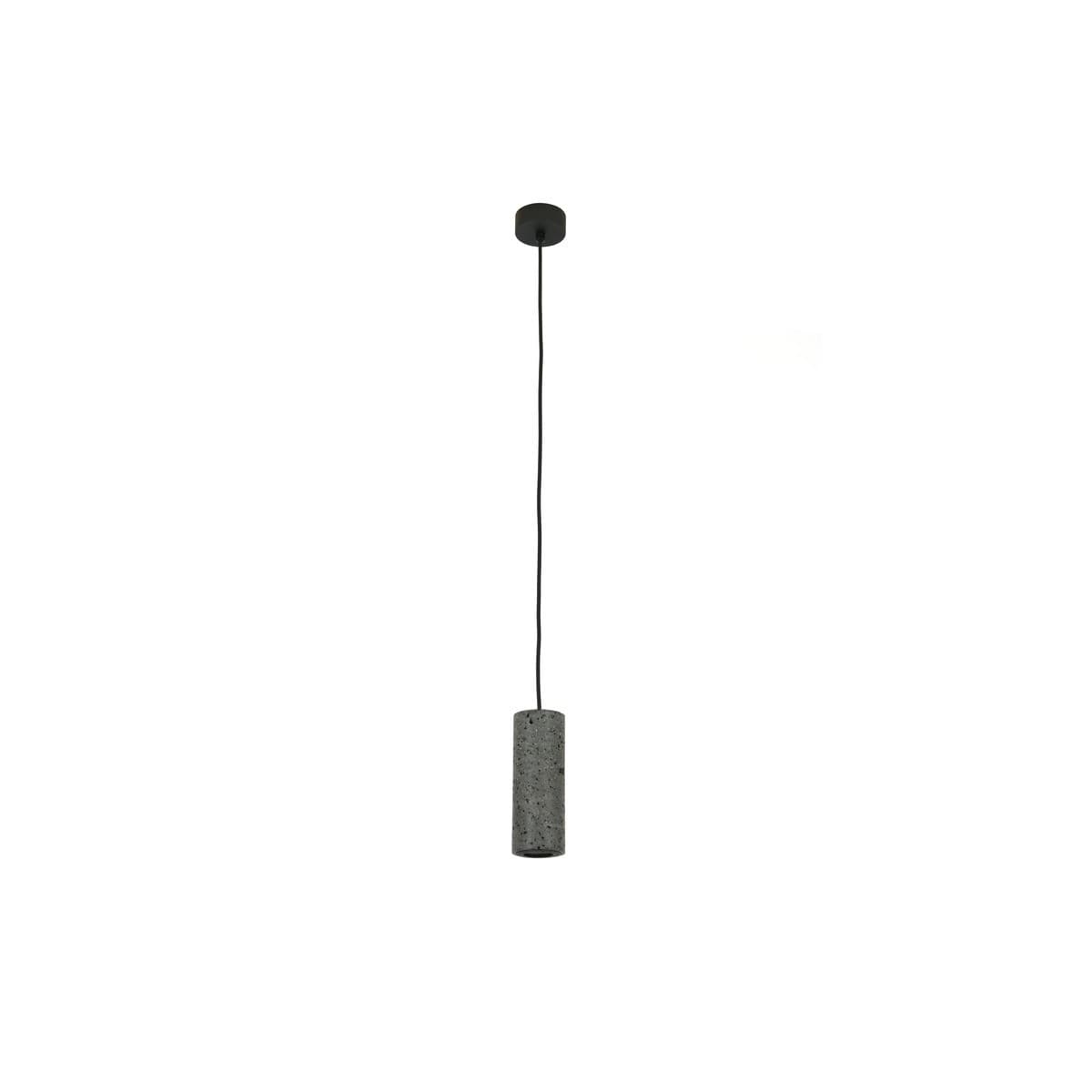 Traviato 1 Light Cylinder Pendant in Lava Stone-img-1