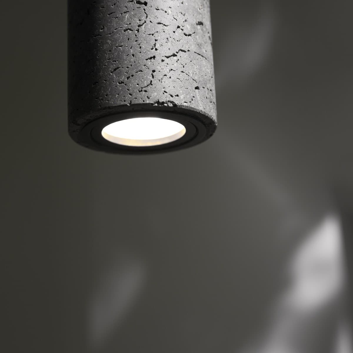 Traviato 1 Light Cylinder Pendant in Lava Stone-img-4