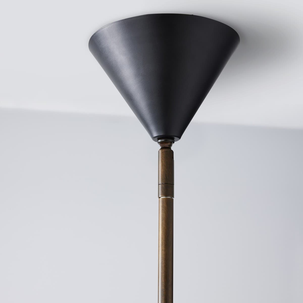 Campari 1 Light Pendant in Black with Green Marble and Bronze Details-img-5