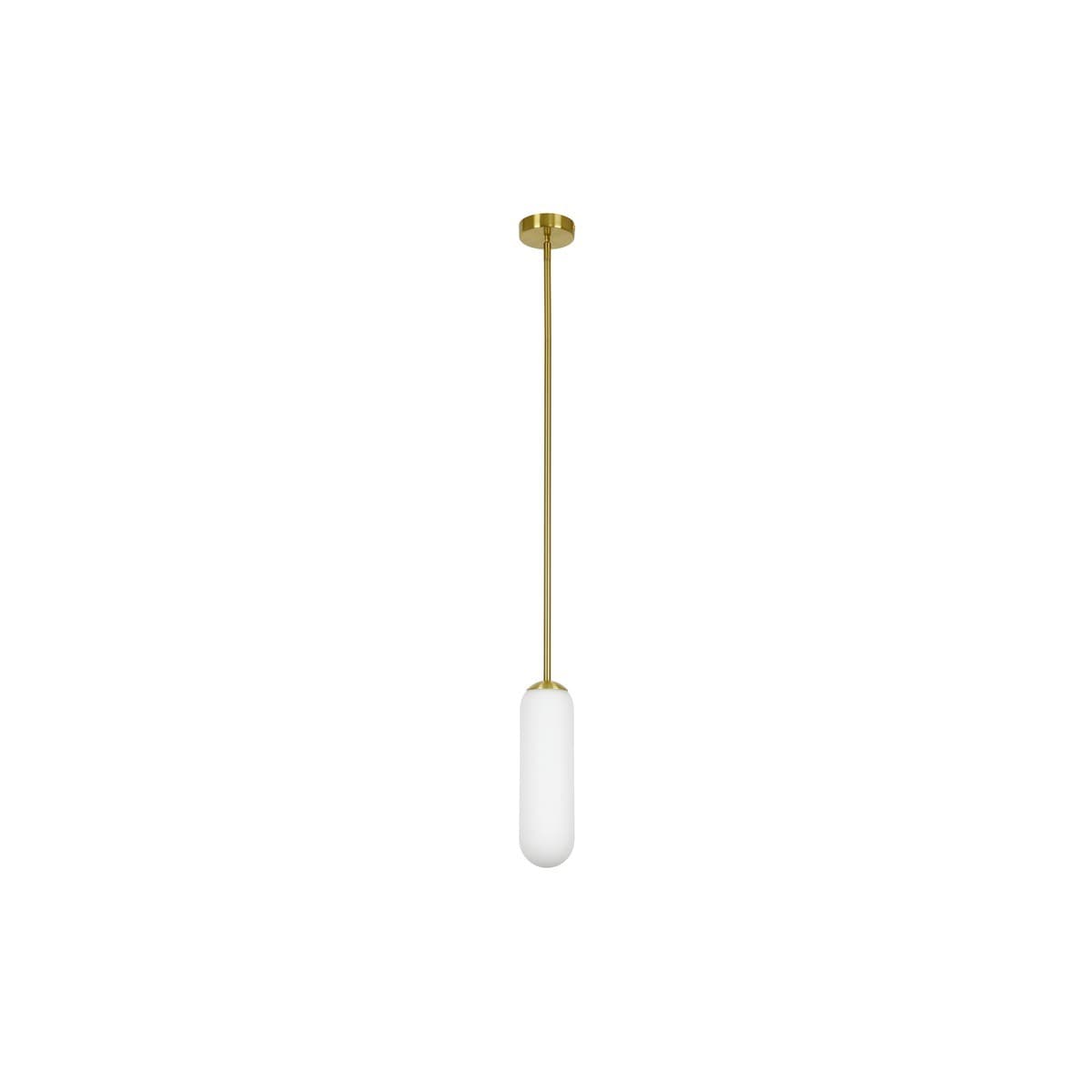Reid 1 Light Pendant in Aged Brass with Frosted Opal Glass-img-1