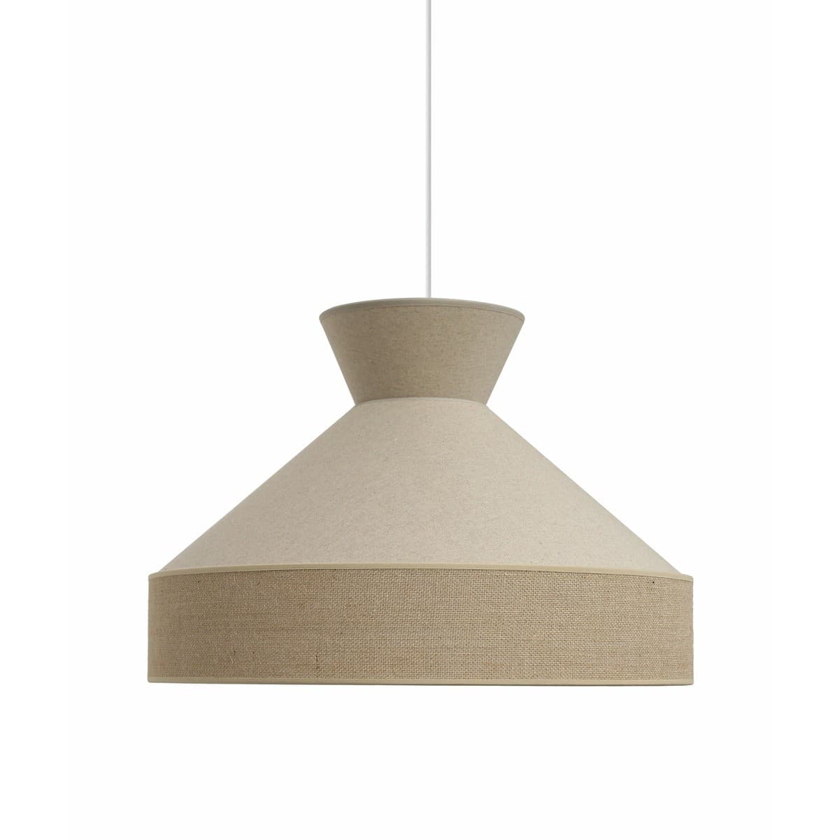 Calido Flare Shade Only in Natural Linen with Tan Hessian-img-1