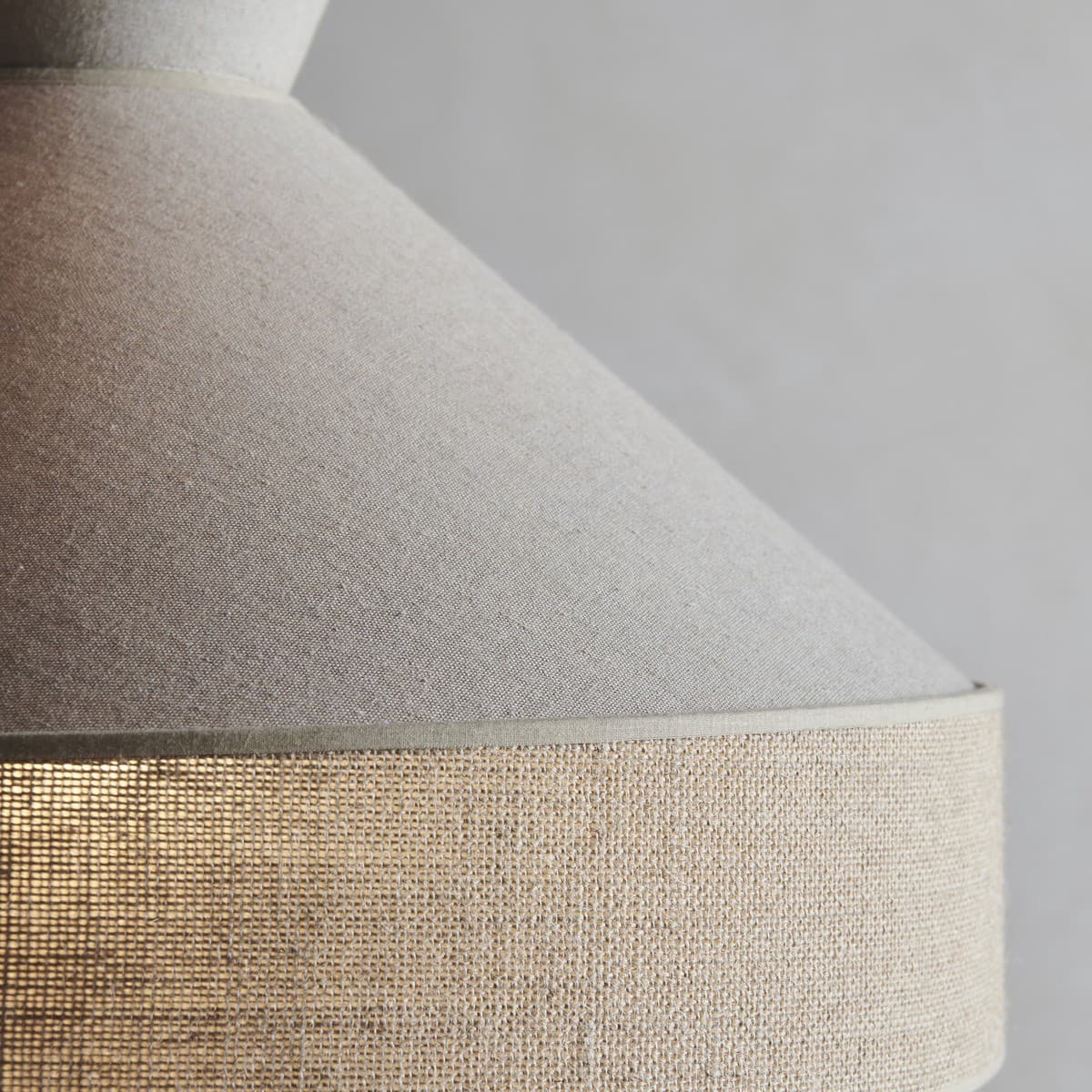 Calido Flare Shade Only in Natural Linen with Tan Hessian-img-3