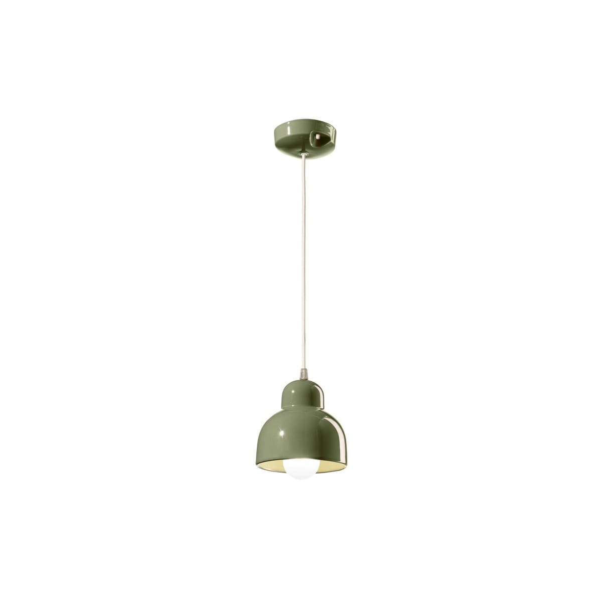 Berimbau 1 Light Pendant in Sage Green-img-1
