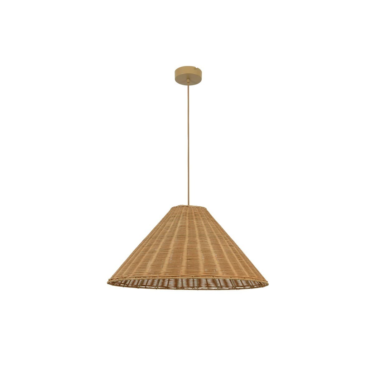 Kasa 1 Light Wide Pendant in Natural Rattan-img-1