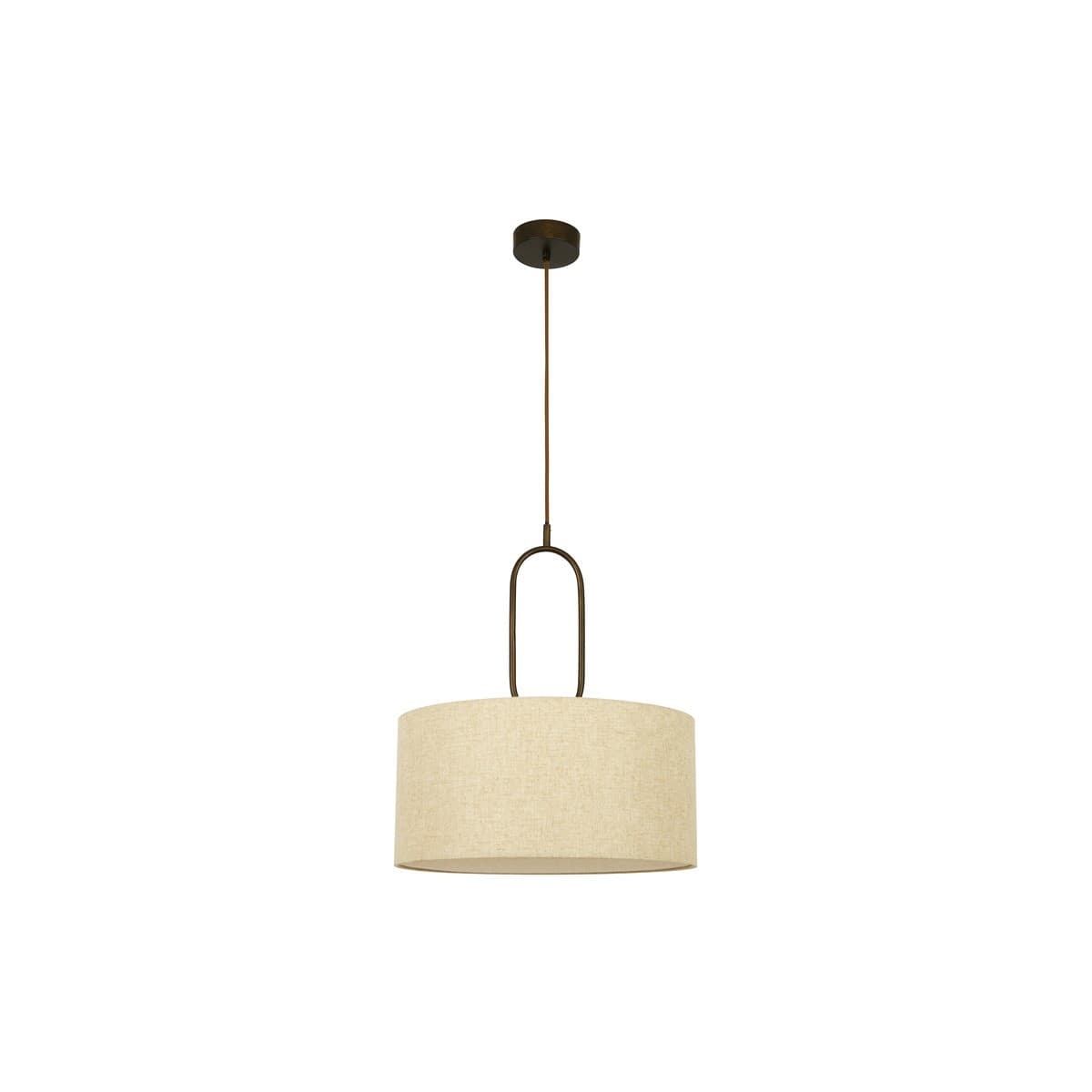 Florence 3 Light Pendant in Bronze with Natural Linen-img-1
