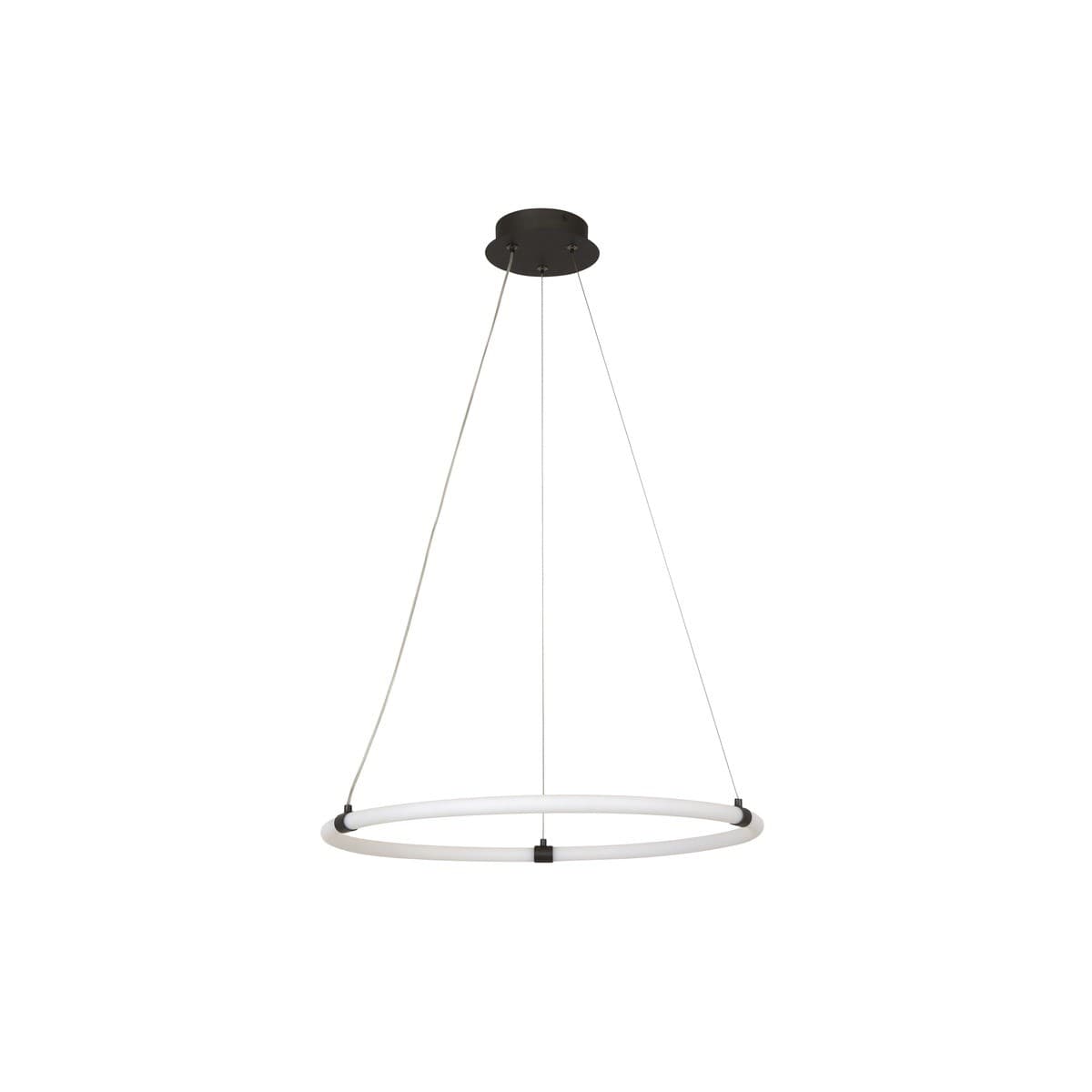 Sphere 1 Light LED Pendant in Aged Steel with Frosted Opal Acrylic-img-1