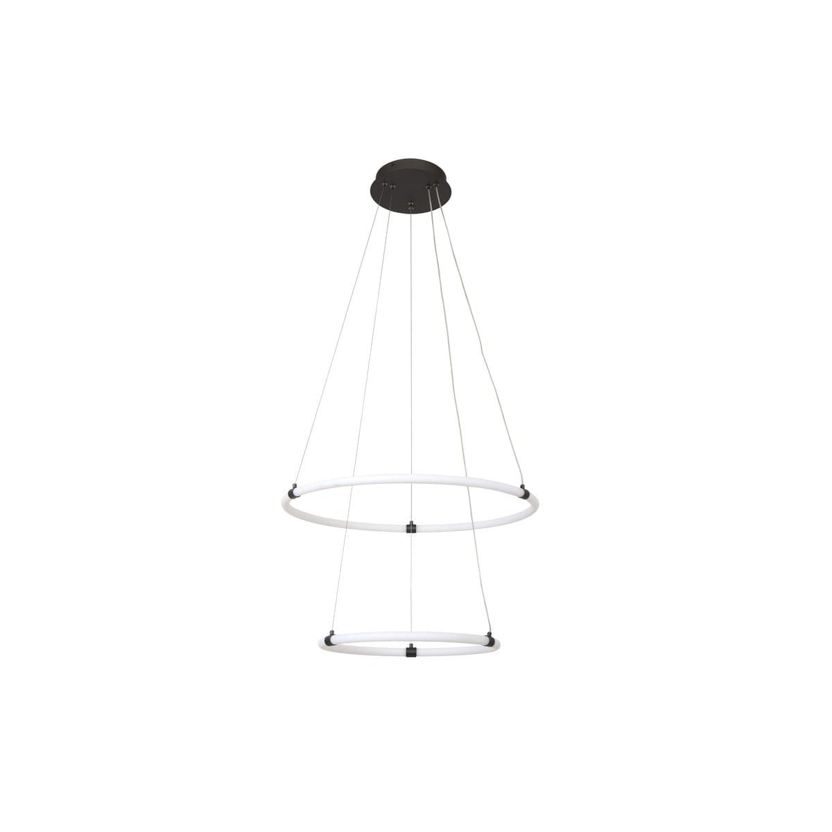 Sphere 2 Light LED Pendant in Aged Steel with Frosted Opal Acrylic-img-1