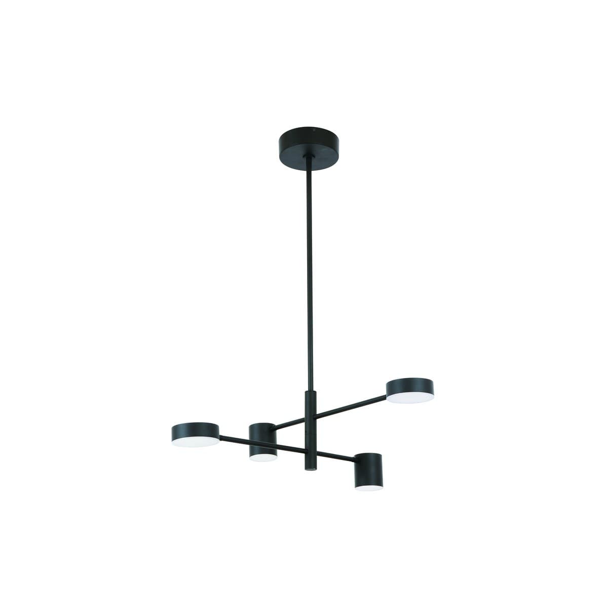 Onyx 4 Light LED Colour-Shifting Pendant or Close-To-Ceiling Fitting in Black-img-1