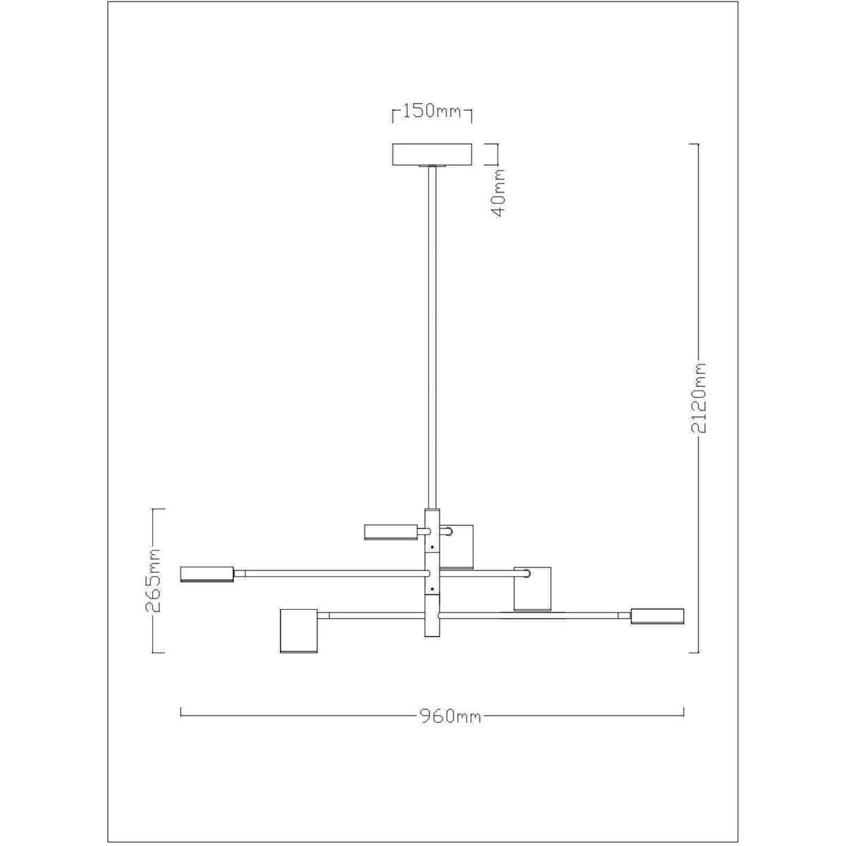 Onyx 6 Light LED Colour-Shifting Pendant or Close-To-Ceiling Fitting in White-img-2