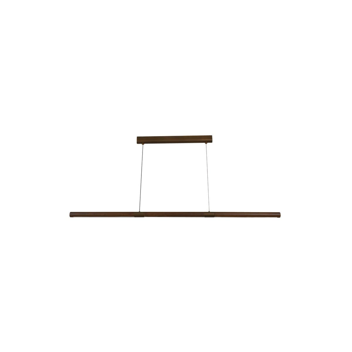 Alby 1.5m LED Colour-Shifting Pendant in Walnut with Bronze Details-img-1