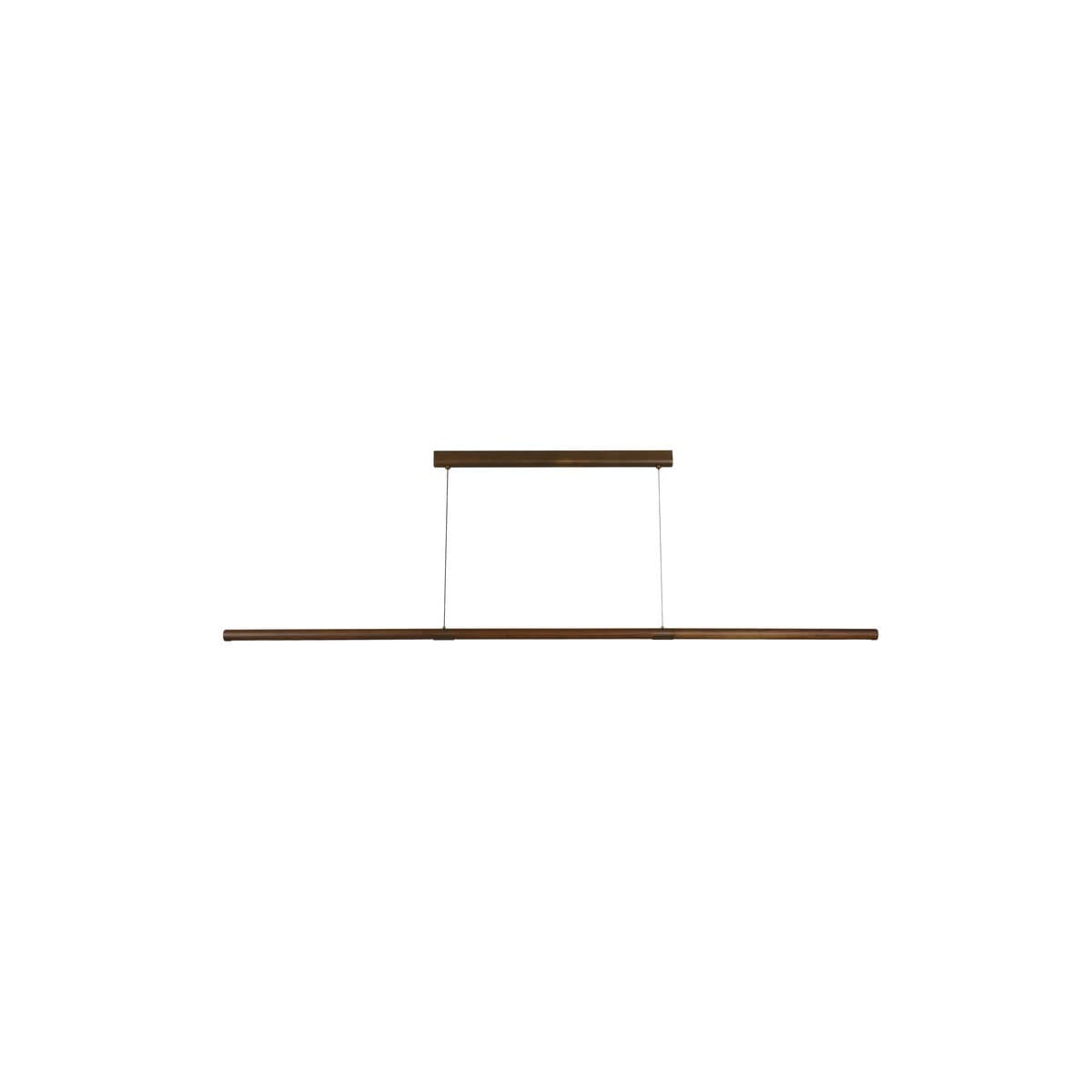 Alby 2.2m LED Colour-Shifting Pendant in Walnut with Bronze Details-img-1