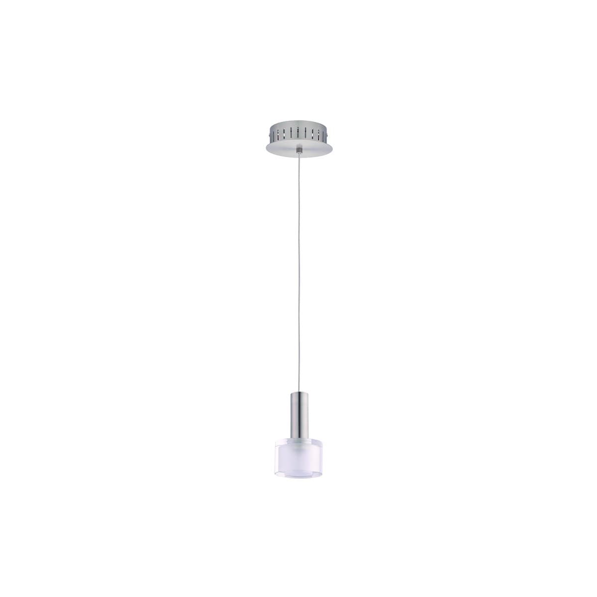 Pharos 1 Light LED Pendant in Brushed Chrome with Clear Glass-img-1