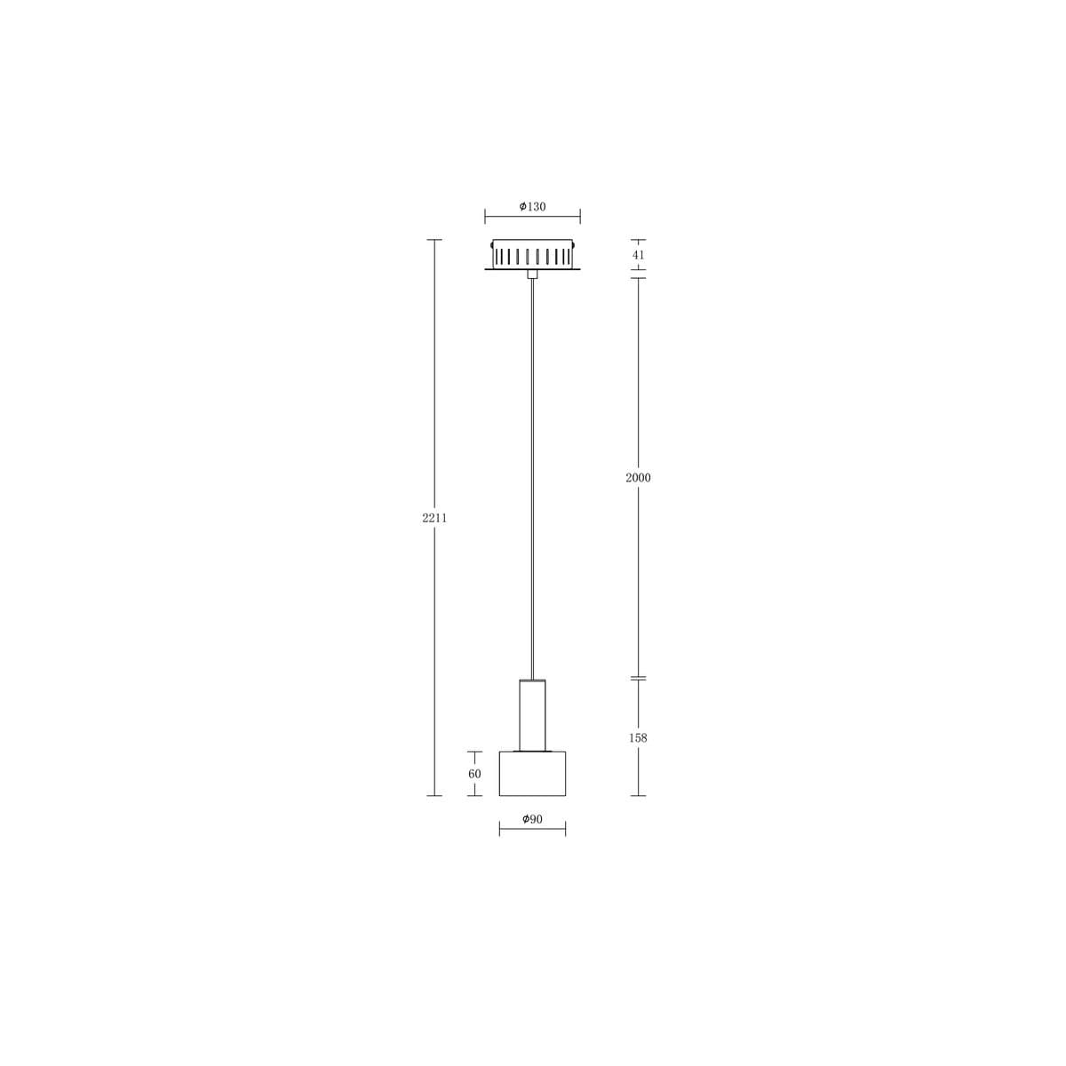 Pharos 1 Light LED Pendant in Black with Smoke Glass-img-2
