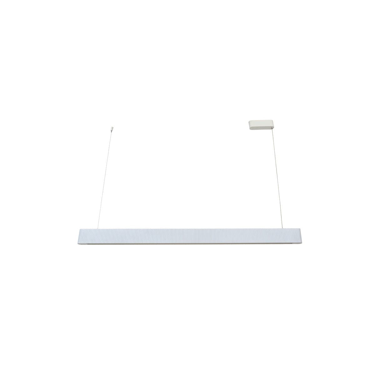 Cedar 1.5m LED Colour-Shifting Pendant in Ribbed White Wood-img-1