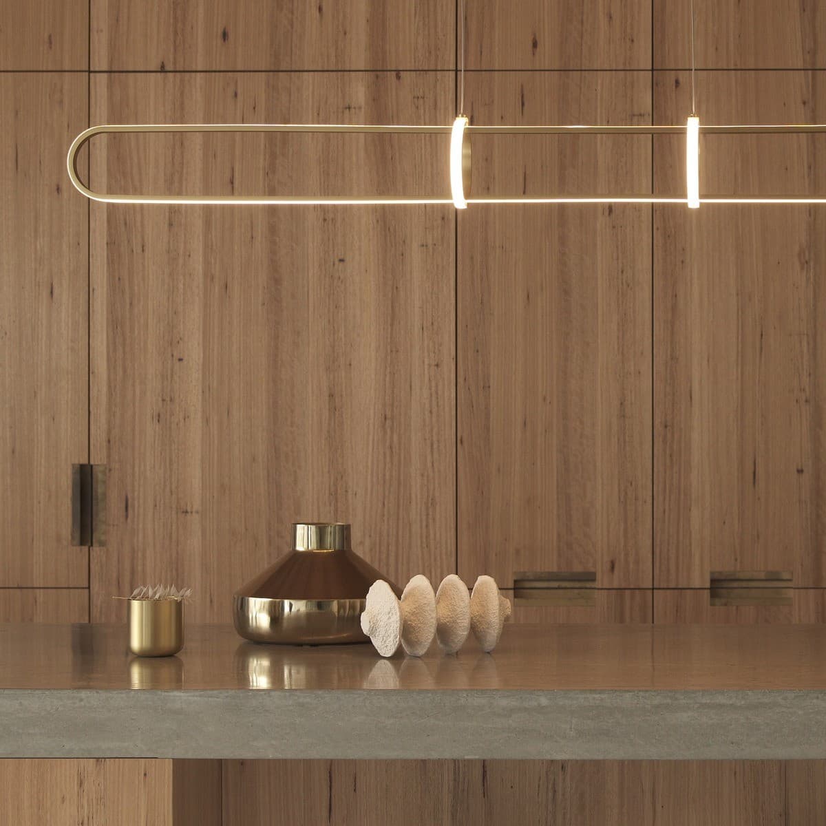 Avenue 1.5m LED Colour-Switching Bar Pendant in Brass-img-3