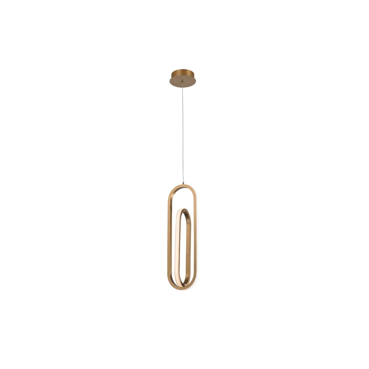 Avenue LED Colour-Switching Tall Drop Pendant in Brass-img-1
