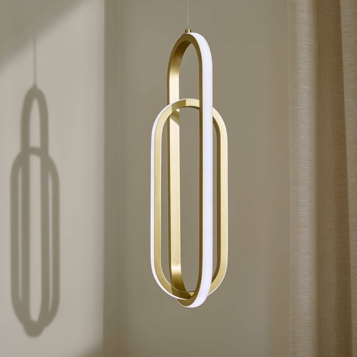 Avenue LED Colour-Switching Tall Drop Pendant in Brass-img-2