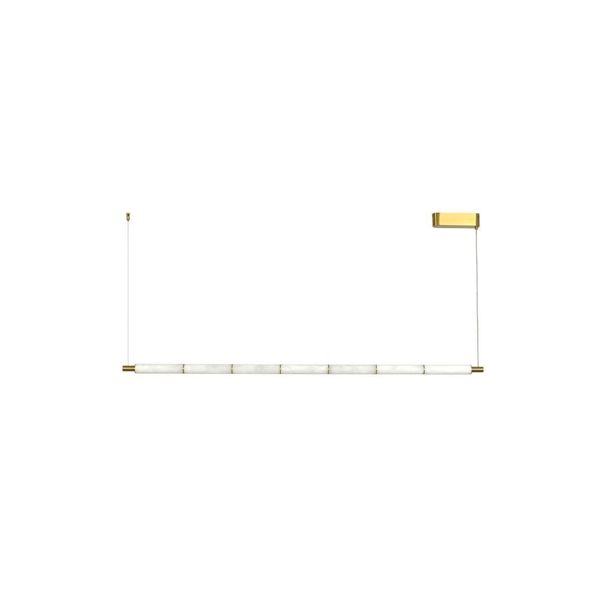 Made by Mayfair Cadence 1.6m LED Colour Switching Pendant in Aged Brass with Spanish Alabaster-img-1