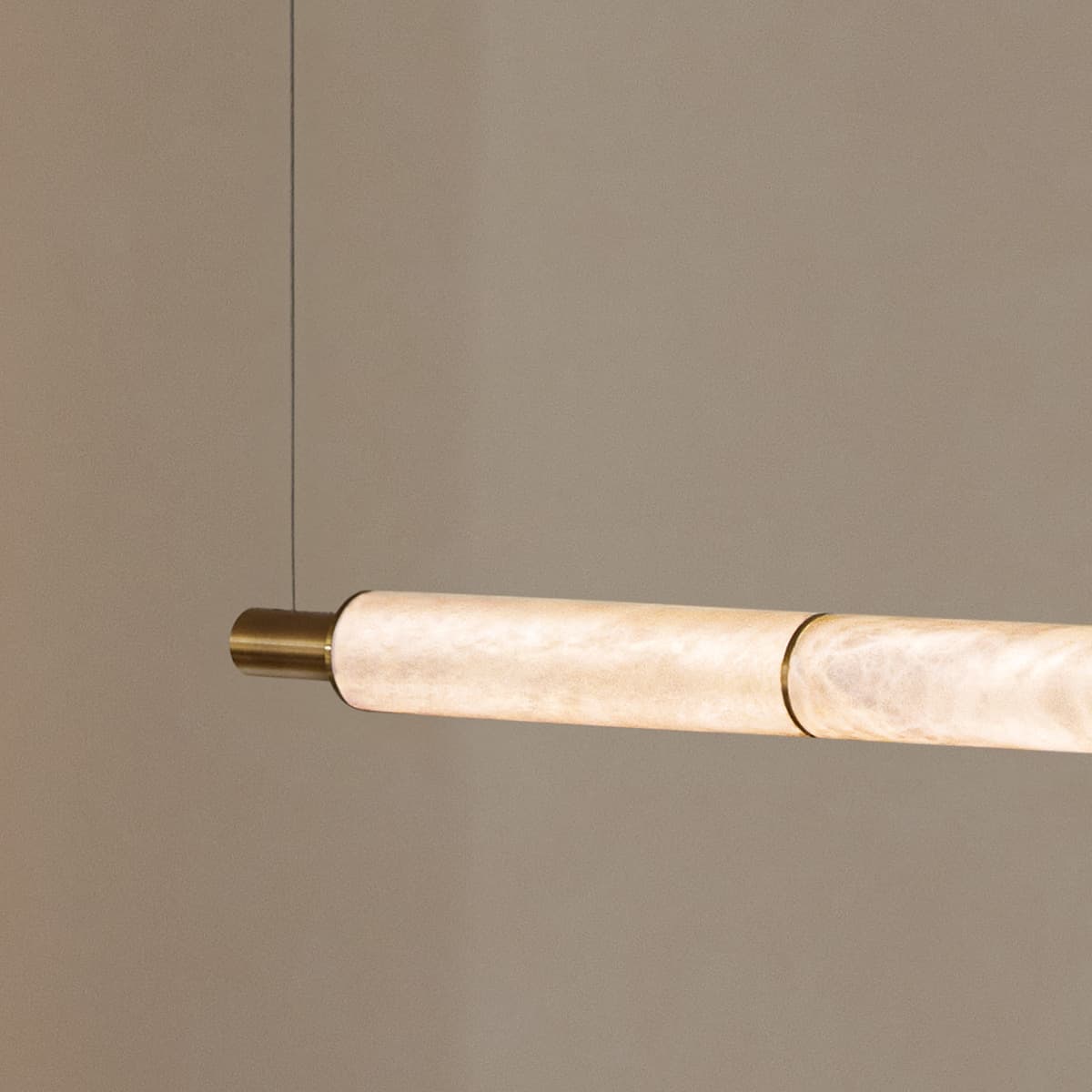 Made by Mayfair Cadence 1.6m LED Colour Switching Pendant in Aged Brass with Spanish Alabaster-img-5