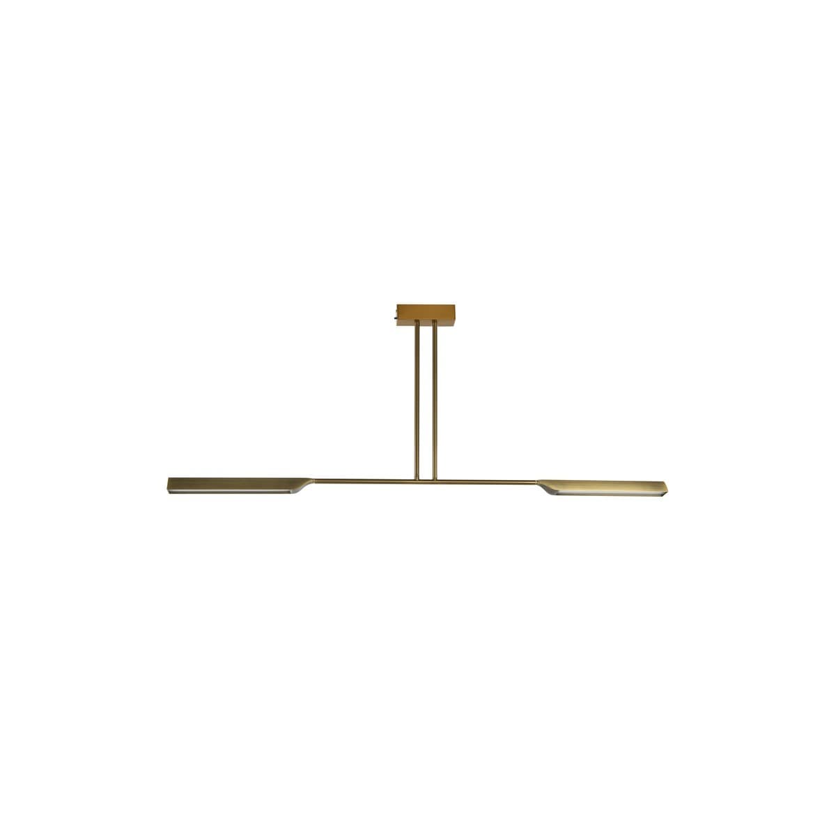Coates 2 Light LED Colour Switching Linear Pendant in Antique Brass-img-1