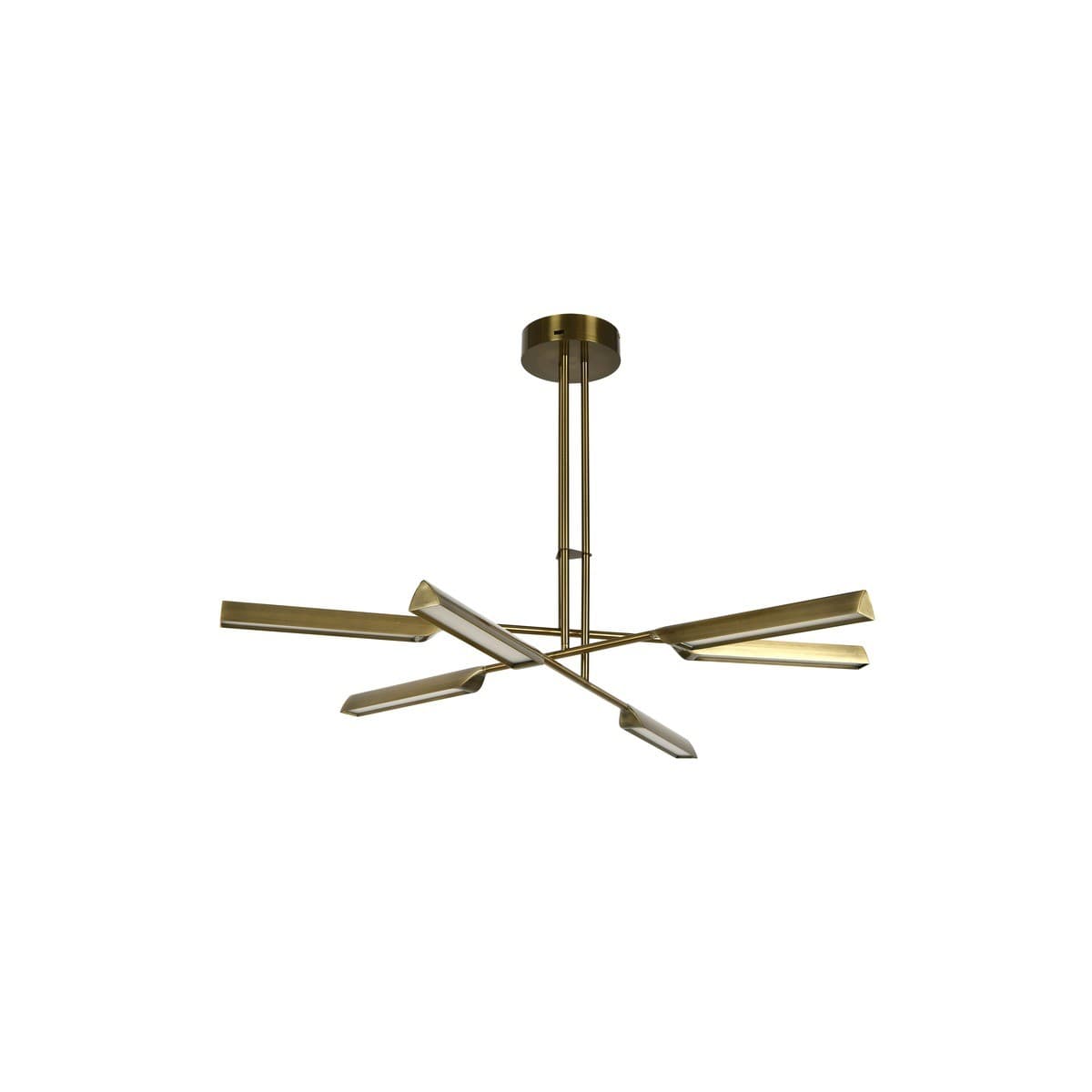 Coates 6 Light LED Colour Switching Flare Pendant in Antique Brass-img-1