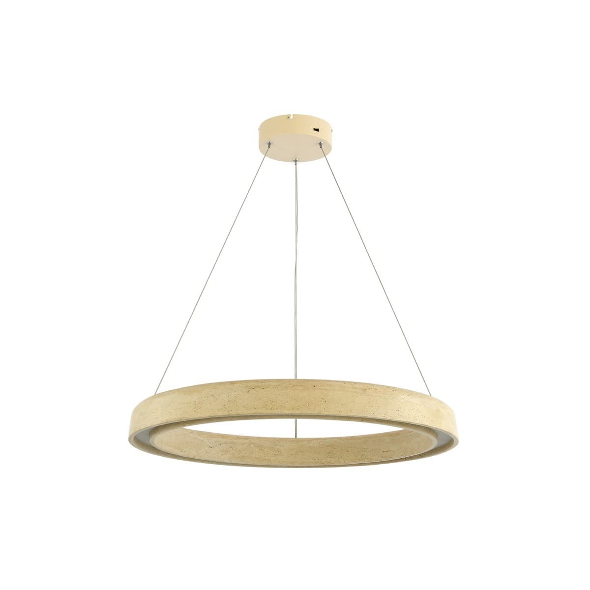 Selene 820mm Round LED Colour Shifting Pendant in Natural Travertine-img-2