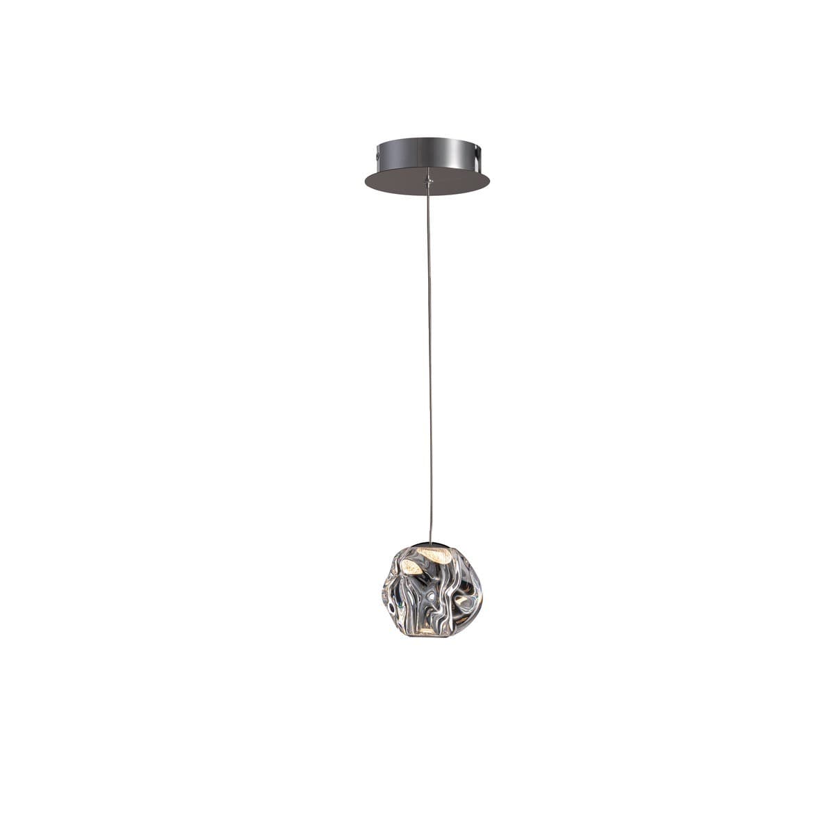 Cambell 1 Light LED Pendant in Chrome with Clear Acrylic-img-1