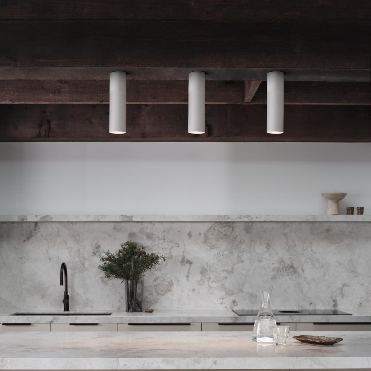 Ison LED Rise and Fall Pendant in White